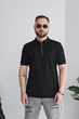Поло с молнией черное 2XL - изображение 1