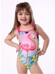 Детский купальник слитный для девочки Keyzi рост 104см Розовый-рисунок Flamingo 21 small 1psc - изображение 1