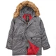 Парка Alpha Industries Slim Fit N-3B Parka 3XL Gun Metal/Red - изображение 9