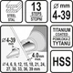 Конусное Сверло Ступенчатое по Металлу Ø 4-39 мм HSS 4241 (22613) - изображение 8