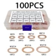 Медные Шайбы DIN 125 M4 M5 M6 M8 M10 M12 M14 Набор 100 шт Spec (SP-0687100) - изображение 1