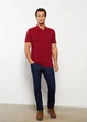 Бордовое мужское поло с карманом LC Waikiki 3XL - изображение 3