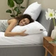 Подушка для сну 70х70 см NORDIC COMFORT IDEIA антиалергенна біла стьобаний чохол - зображення 5