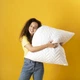 Подушка для сну 70х70 см NORDIC COMFORT IDEIA антиалергенна біла стьобаний чохол - зображення 7