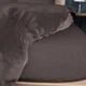 Простынь на резинке MirSon Велюр Winter Frost 28-0005 Ashen Velvet 150х200 (2200003998221) - изображение 2