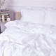 Простирадло MirSon двоспальне 200x220 см 30-0001 White Satin Stripe (2200005245873) - зображення 1