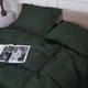 Простынь MirSon двуспальная 200x220 см 30-0017 Green Satin Stripe (2200005254288) - изображение 2