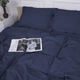 Простынь MirSon двуспальная 200x220 см 30-0020 Smoky Blue Satin Stripe (2200005255544) - изображение 1