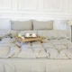 Простынь на резинке MirSon односпальная 70x190+10 см Natural Linen Grey sky Лен (2200007102600) - изображение 6