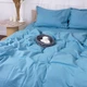 Простынь MirSon Poplin Line 067 Green Wave 180х220 см (2200006279488) - изображение 5
