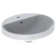 Geberit VARIFORM умивальник вбудований, овальної форми, 50*45см, з полицею для отвору під змішувач, з переливом, глазурований знизу - 500.713.01.2 - изображение 3