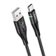 Кабель Hoco U93 Shadow Lightning 2.4A 1.2m черный для Apple, iPhone, iPad, телефона - изображение 2