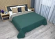 Покривало двостороннє Decorator Microfiber листя 215x240 см зелений з сірим (85-098) - зображення 2
