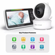 Видеоняня Baby Monitor SM-650 + прищепка-держатель камеры, 5-дюймовый ЖК-монитор, поворотный дисплей, датчик звука, ночное виденье, беспроводная, поворотная радионяня, измерение температуры - изображение 5