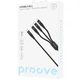 Кабель Proove Hydra 3 in1 Type-C + Micro USB + Lightning (1m) black - изображение 2