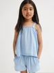 Подростковая майка для девочки H&M 1017907002c21 140 см Голубая (KC1000000047639) - изображение 1