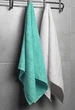 Набор полотенец для лица, белое и бирюзовое "Twins" - MAKEUP Face Towel Set Turquoise + White 2шт (1182416-119633) - изображение 3