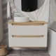 Тумба под раковину со столешницей без выреза MVK Vostok Terra 70 В2 70х45х50 см Эмаль Кашемир Матовый (tr270cs) - изображение 1