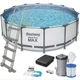 Бассейн каркасный круглый 427x122 см Bestway 5612X с фильтр-насосом и лестницей на 15232 л Серый - изображение 3