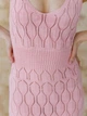 Платье вязаное длинное летнее женское ARTKNIT Ажурное L-XL Розовое (4823093472662) - изображение 9