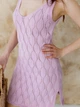 Платье вязаное короткое летнее женское ARTKNIT Ажурное M-L Сиреневое (4823093472686) - изображение 4