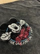 Футболка женская A-N 26030 вареная тай-дай оверсайз с вышивкой Mickey Mouse one size черная - изображение 2