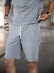 Спортивный костюм мужской oversize летний с футболкой серый комплект шорты и футболка оверсайз с принтом Lite M - изображение 2