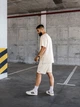 Спортивный костюм мужской oversize летний с футболкой бежевый комплект шорты и футболка оверсайз с принтом Lite XL - изображение 5