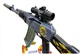 Игрушечный автомат винтовка AK-47 на мягких пулях EVA 92 см с глушителем, оптическим прицелом серый - изображение 2