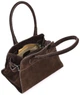 Жіноча замшева сумка-тоут Firenze італійський тout-bag шоколадна замша 51204 - зображення 2