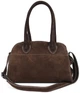 Жіноча замшева сумка-тоут Firenze італійський тout-bag шоколадна замша 51204 - зображення 4