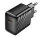Сетевое зарядное устройство Hoco CS24A GaN PD25W / 3A Type-C с быстрой зарядкой + кабель Type-C-Type-C Black - изображение 2