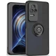 Чехол Fiji Colorframe для Xiaomi Poco F4 матовый бампер с кольцом Black - изображение 2