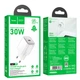 Сетевое зарядное устройство Hoco N47 GaN PD30W / 3A Type-C с быстрой зарядкой White - изображение 3