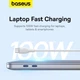 Кабель Type-C на Type-C Baseus Pudding Series Fast Chargingf Data Cable (1,2m, 100W, 5A, 480 Mbps). White - зображення 6