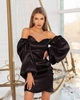 Жіноча вечірня атласна міні сукня Uaclothes 42 Чорний (like32927-131431364) - изображение 3