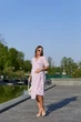Сарафан для беременных и кормящих летний для будущих мам Salou S (42) Lullababe белый в цветочек - изображение 3