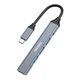 Концентратор конвертор USB Hub Kakusiga KSC-752 Type-C на 4 порта USB 3.0 / USB 2.0x3 - изображение 3