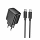 Зарядний пристрій Hoco CS24A USB-C 25W + Type-C to Type-C Black - зображення 4