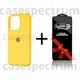 Чехол силиконовый Premium Silicone Case Full Cover для Apple iPhone 16 Pro Max yellow + Подарок защитное стекло ESD Mietubl для Apple iPhone - изображение 1