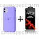 Чехол силиконовый Premium Silicone Case Full для Apple iPhone 11 light purple + Подарок защитное стекло ESD Mietubl для Apple iPhone - изображение 1