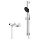 Набір змішувачів Grohe Quickfix термостат для душу із душовим гарнітуром Precision Flow THM та змішувач для раковини StartEdge S-Size UA202503TE - зображення 5