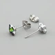 Серьги с кристаллами Swarovski 53228 размер 7х7 мм цвет вулканический кристалл вес 1.0 г позолота Белое Золото - изображение 2