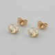 Сережки з кристалами Swarovski 53406 розмір 8х6 мм колір шампань вага 1.0 г позолота 18К - зображення 1