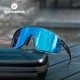 Очки поляризованные вело спортивные ROCKBROS SP350 Черные с голубой линзой (RB-SP350-6030) - изображение 1