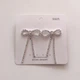 Сережки-бантики зі стразами "Crystal Ribbon" Honey Fashion Accessories сріблястий (12057) - зображення 3