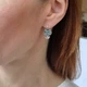 Серебряные женские серёжки серьги Совы с Зелеными глазками серебро 925 пробы Черненное 2148 4.00г - изображение 8