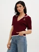Пуловер женский EQUILIBRI W314 011 000-3871 One Size Бордовый (2299965864118) - изображение 1