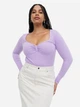 Боди-блуза женская H&M 1137323001c21 S Лиловая (1000000047161) - изображение 1