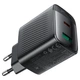 Мережевий зарядний пристрій ACEFAST A106 PD45W GaN (USB-C + USB-A) Charger (EU) Black - зображення 1